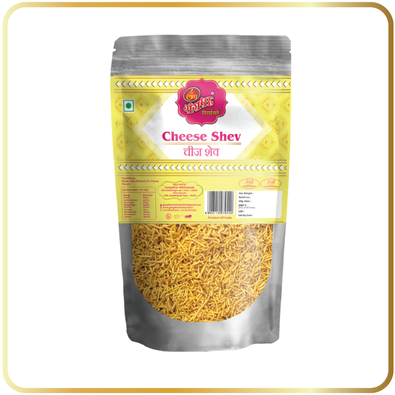 Cheese Flavored Shev Namkeen from Pune by Gangdhar Mithaiwale