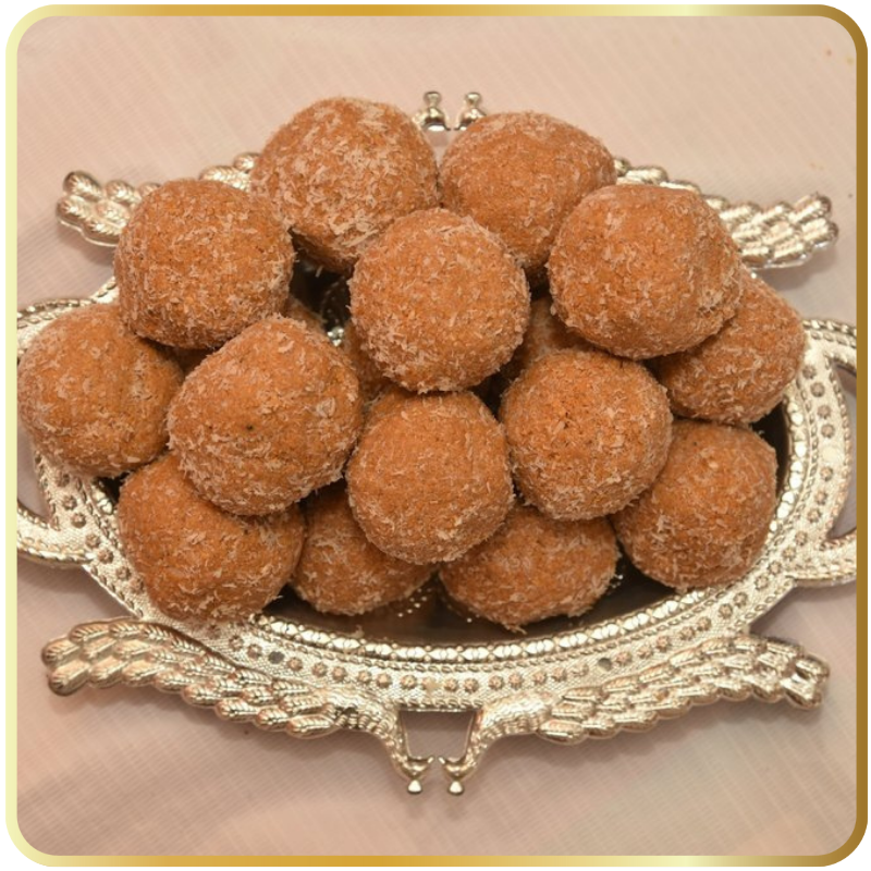 Authentic brown Dharwadi Pedha neatly arranged – Gangdhar Mithaiwale