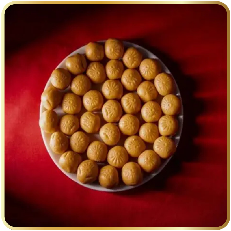 Traditional brown kandi pedha made from khoya – Gangdhar Mithaiwale