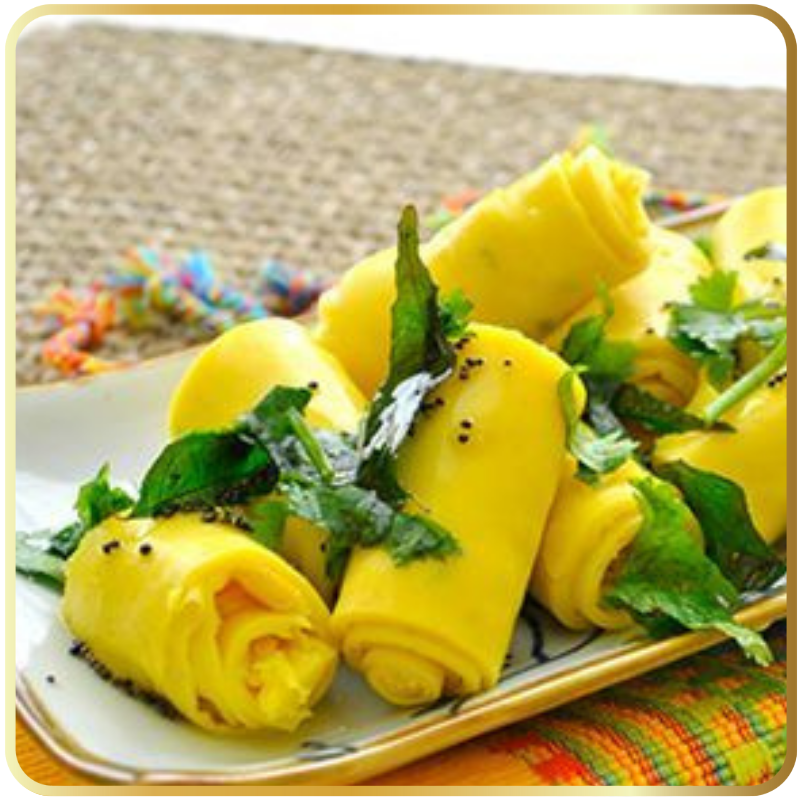 Authentic Maharashtrian Surali Wadi garnished with coconut and coriander