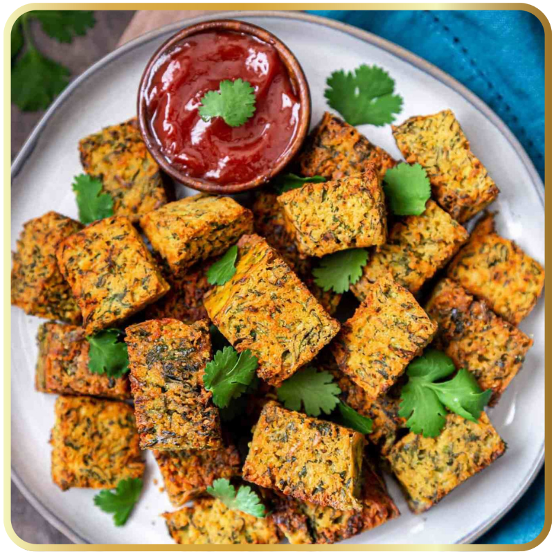 Crispy Maharashtrian Kothimbir Wadi made with coriander and besan
