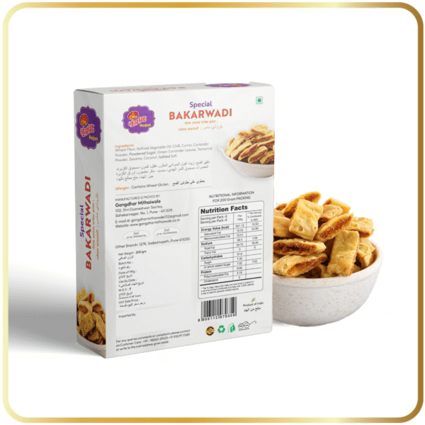 Crispy Special Bakarwadi with spicy filling by Gangdhar Mithaiwale, Pune