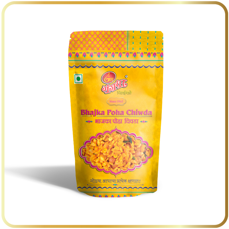 Bhajka Poha Chiwda in Pune – Traditional crispy Maharashtrian snack by Gangdhar Mithaiwale